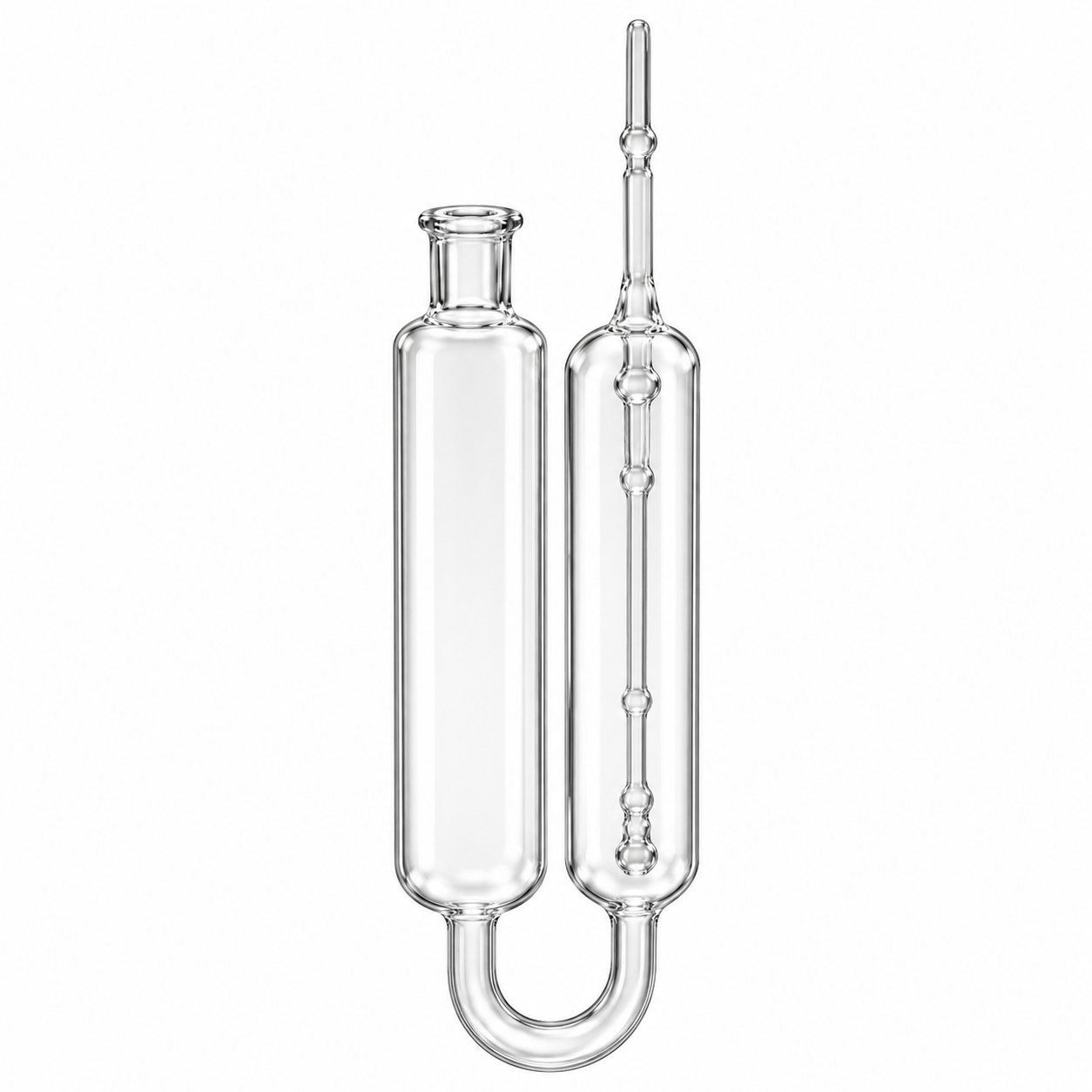 ABSORPTION VESSEL WITH 3 VALVES, FOR KOH – BOROSILICATE GLASS