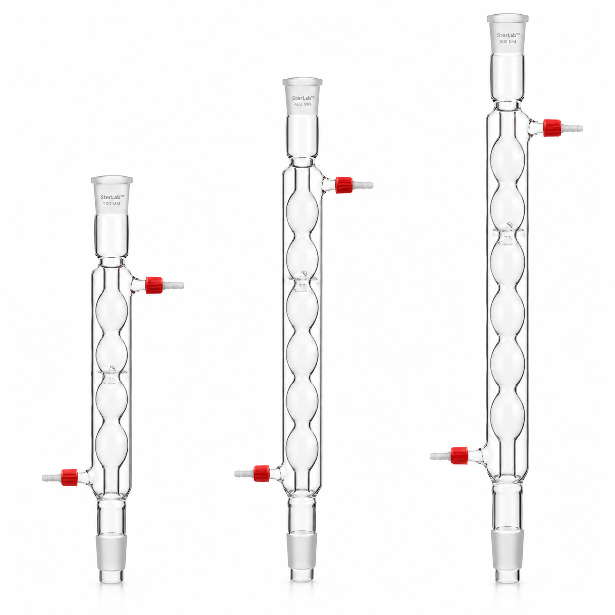 ALLIHN CONDENSERS (BULB CONDENSERS) – BOROSILICATE GLASS