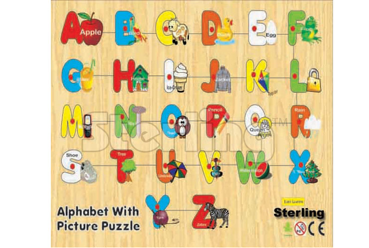 ALPHABET PICTURE KNOB PUZZLE