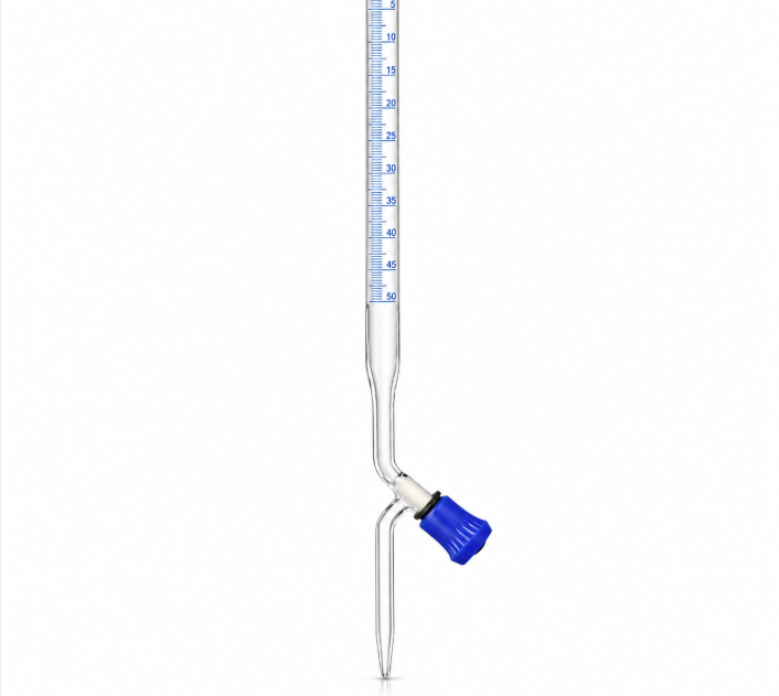 BURETTES WITH SCREW-TYPE ROTAFLOW STOPCOCK AND PTFE KEY - BOROSILICATE GLASS