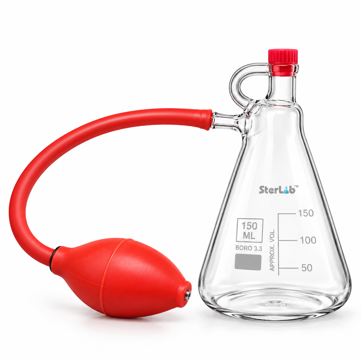 CHROMATOGRAPHY SPRAYERS WITH RUBBER BELLOW – BOROSILICATE GLASS