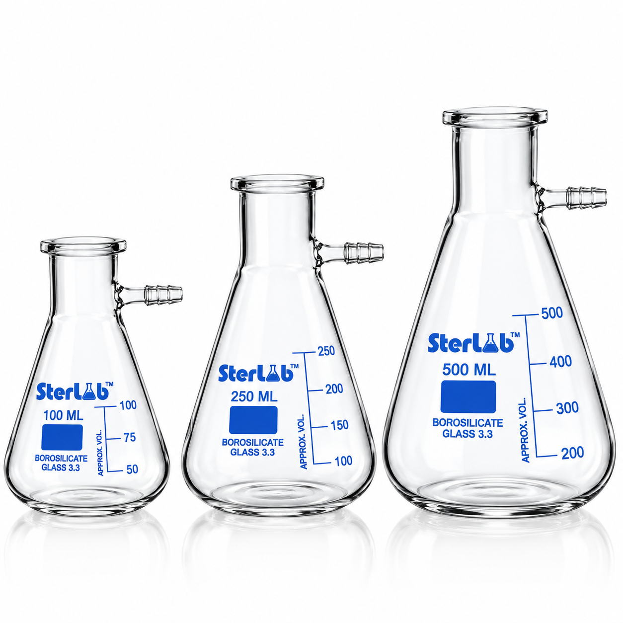 FILTRATION FLASKS – BOROSILICATE GLASS