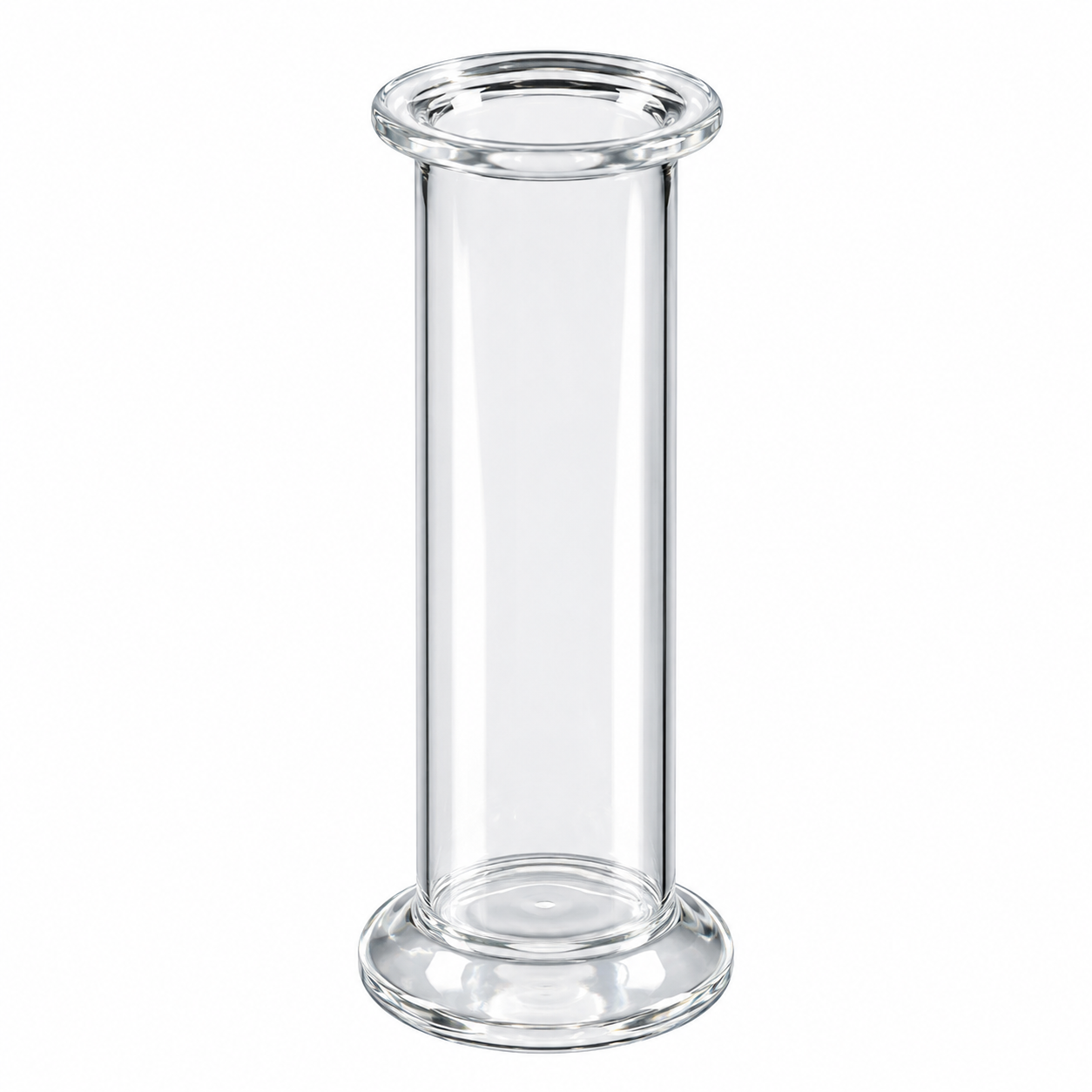 GAS JAR WITH GROUND GLASS FLAT FLANGE - BOROSILICATE GLAS