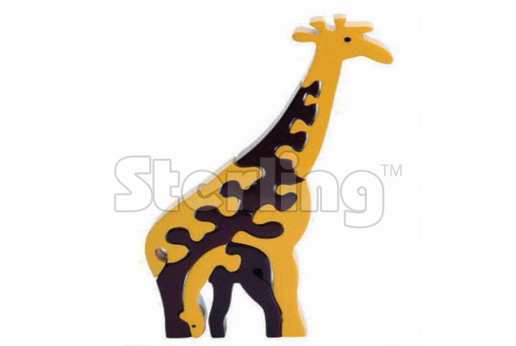 GIRAFFE FAMILY JIGSAW PUZZLE-COLORED