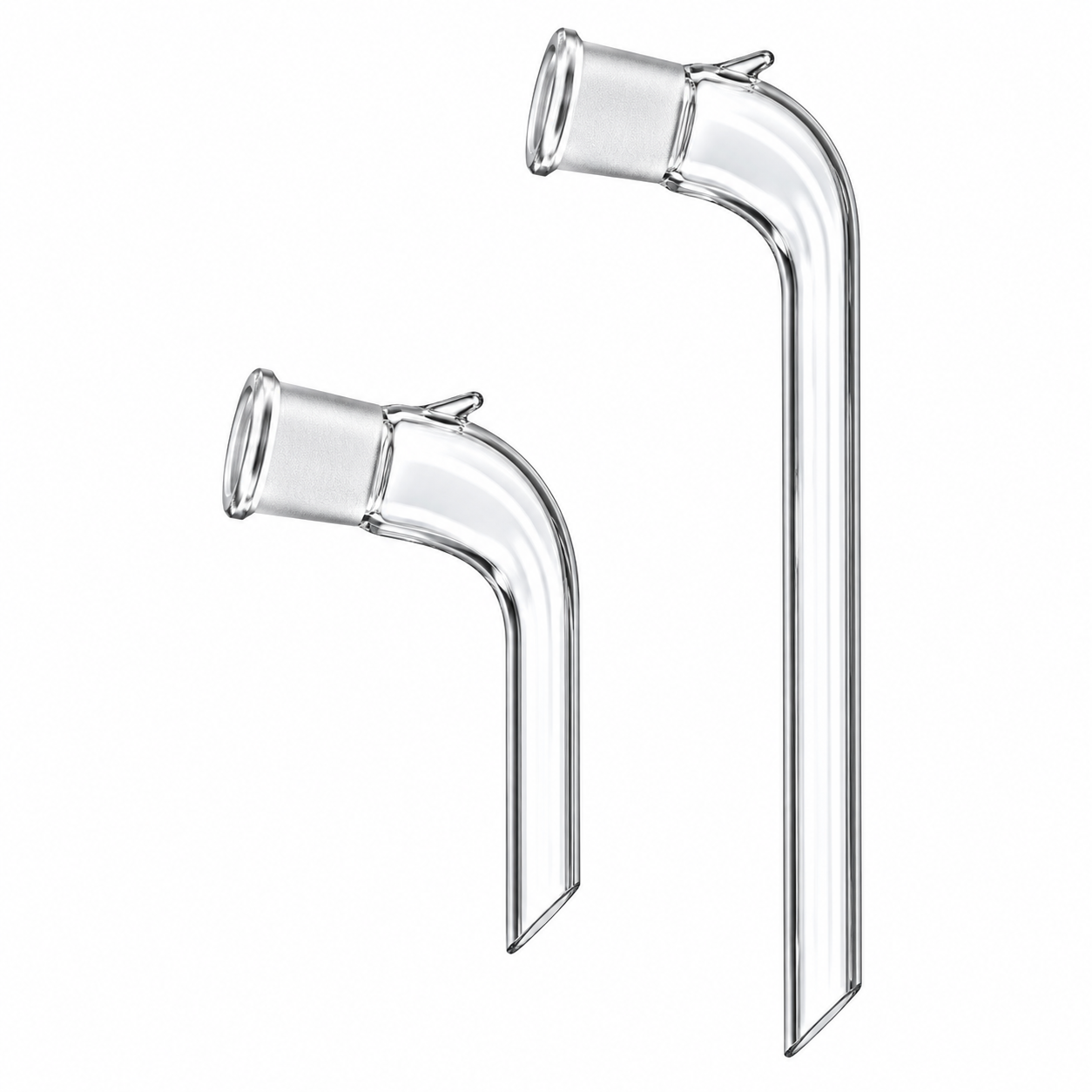 RECEIVER ADAPTERS PLAIN BEND SHORT/LONG – BOROSILICATE GLASS