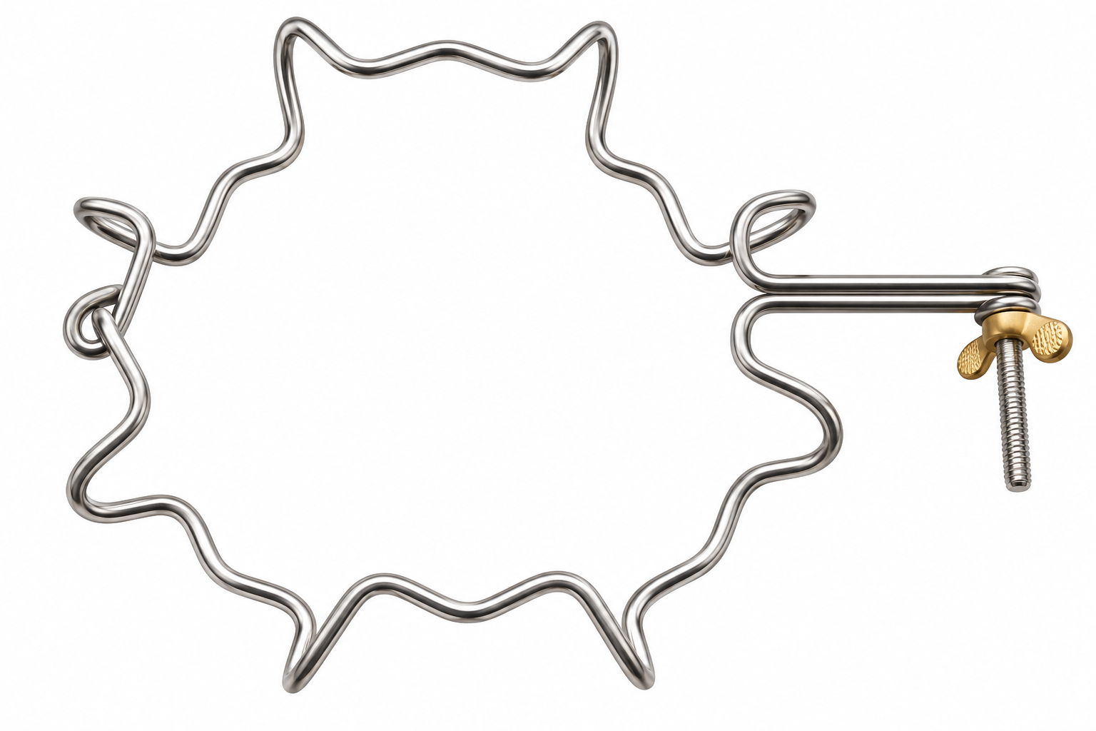 STAINLESS STEEL CLIPS WITH WING NUTS FOR HOLDING 100 MM FLAT FLANGES WITH 4/5 NECKS